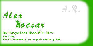 alex mocsar business card